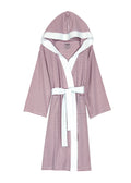 Seaside Serenity Stripe Organic Hooded Short Robe