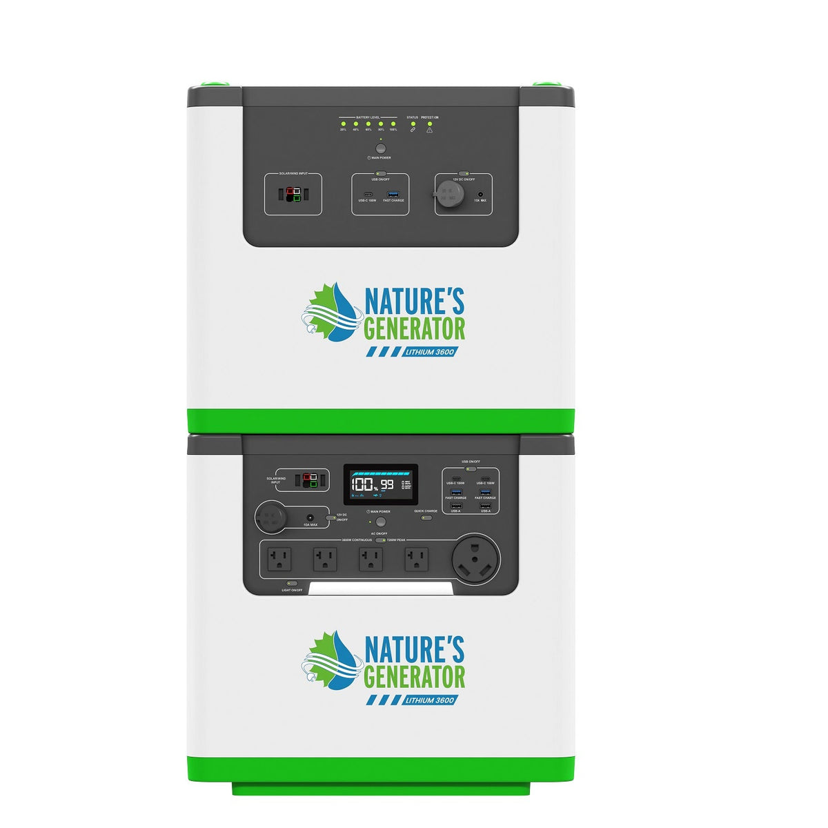 Nature's Generator Lithium 3600 Solar and Wind Generator