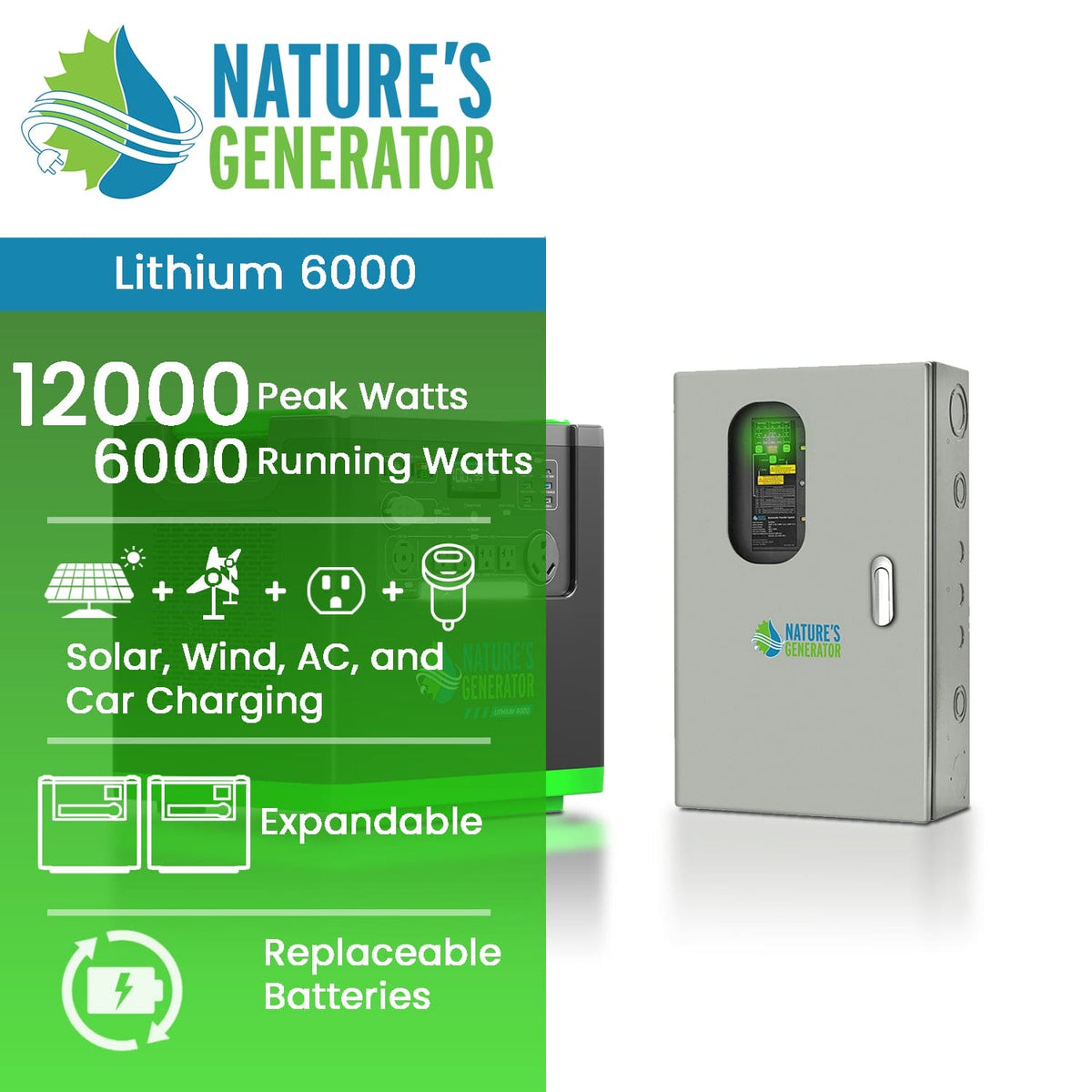 Nature's Generator L6000 Whole Home Backup