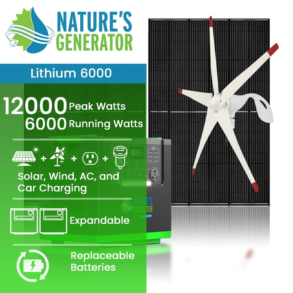 Nature's Generator L6000 Expandable Wind Generator
