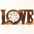 Handmade Wooden Sculpture – Love Word Sign | Solid Acacia Wood Decor