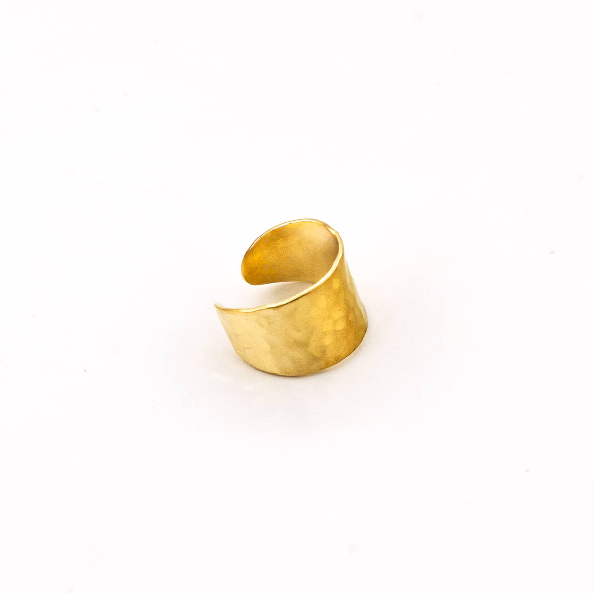 Wide Band Hammered Ring | Mala