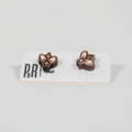 Small Wood Stud Earrings | Geometric Designs