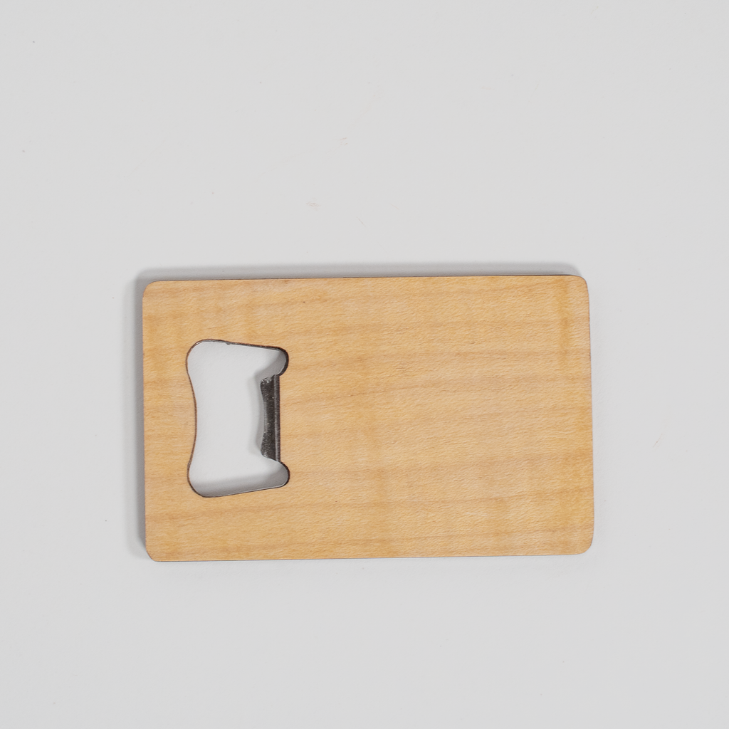 Wood Veneer Wallet Bottle Opener