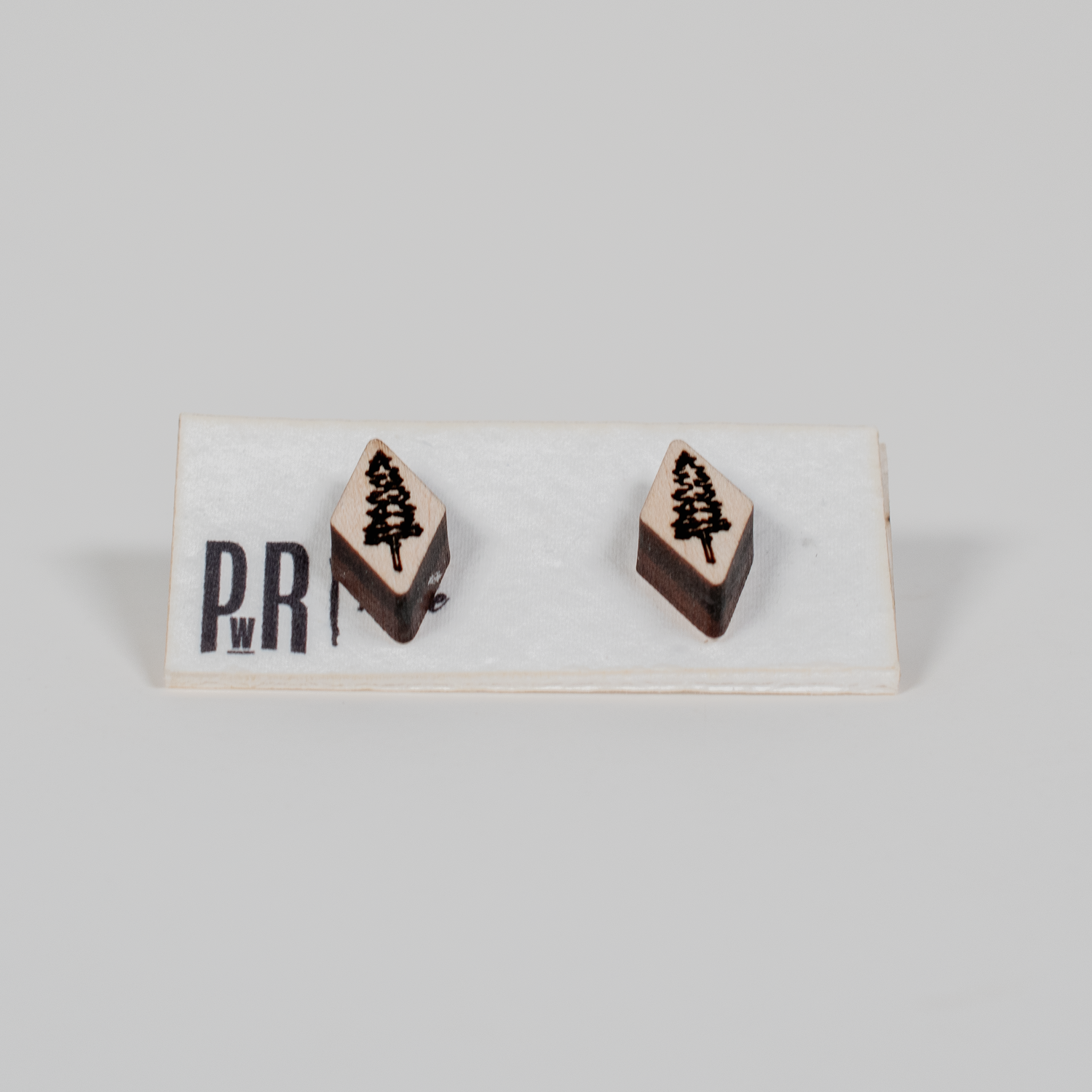 Small Wood Stud Earrings | Geometric Designs