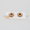 Hive Wood Stud Earrings | Honeycomb Design
