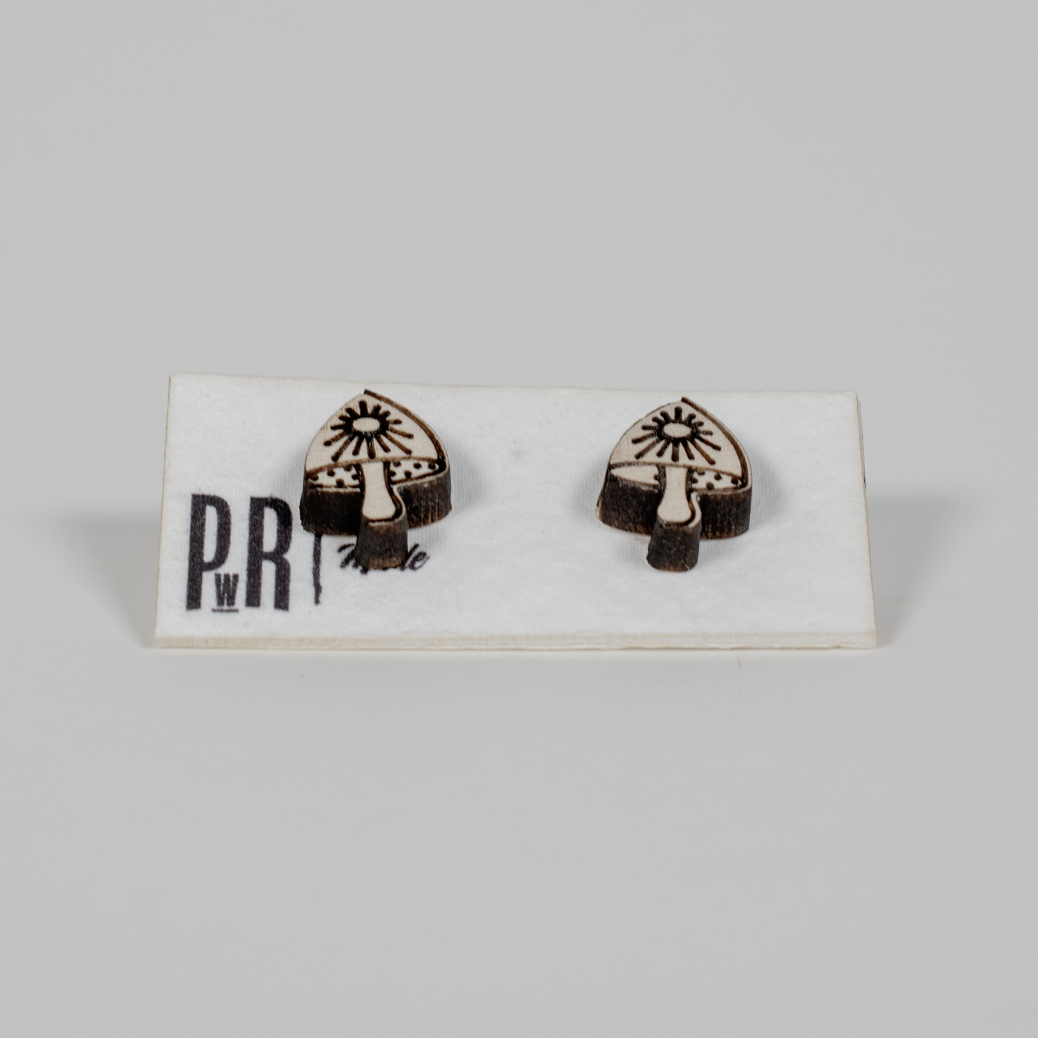 Small Wood Stud Earrings | Geometric Designs