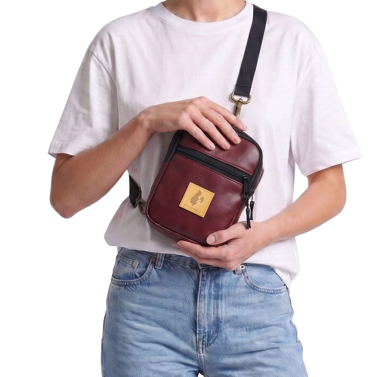 Convertible Vegan Leather Crossbody Sling Bag 1L | Rozi
