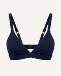 Merino Wool Bra – Dark Blue | Natural Wireless Support