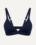 Merino Wool Bra – Dark Blue | Natural Wireless Support