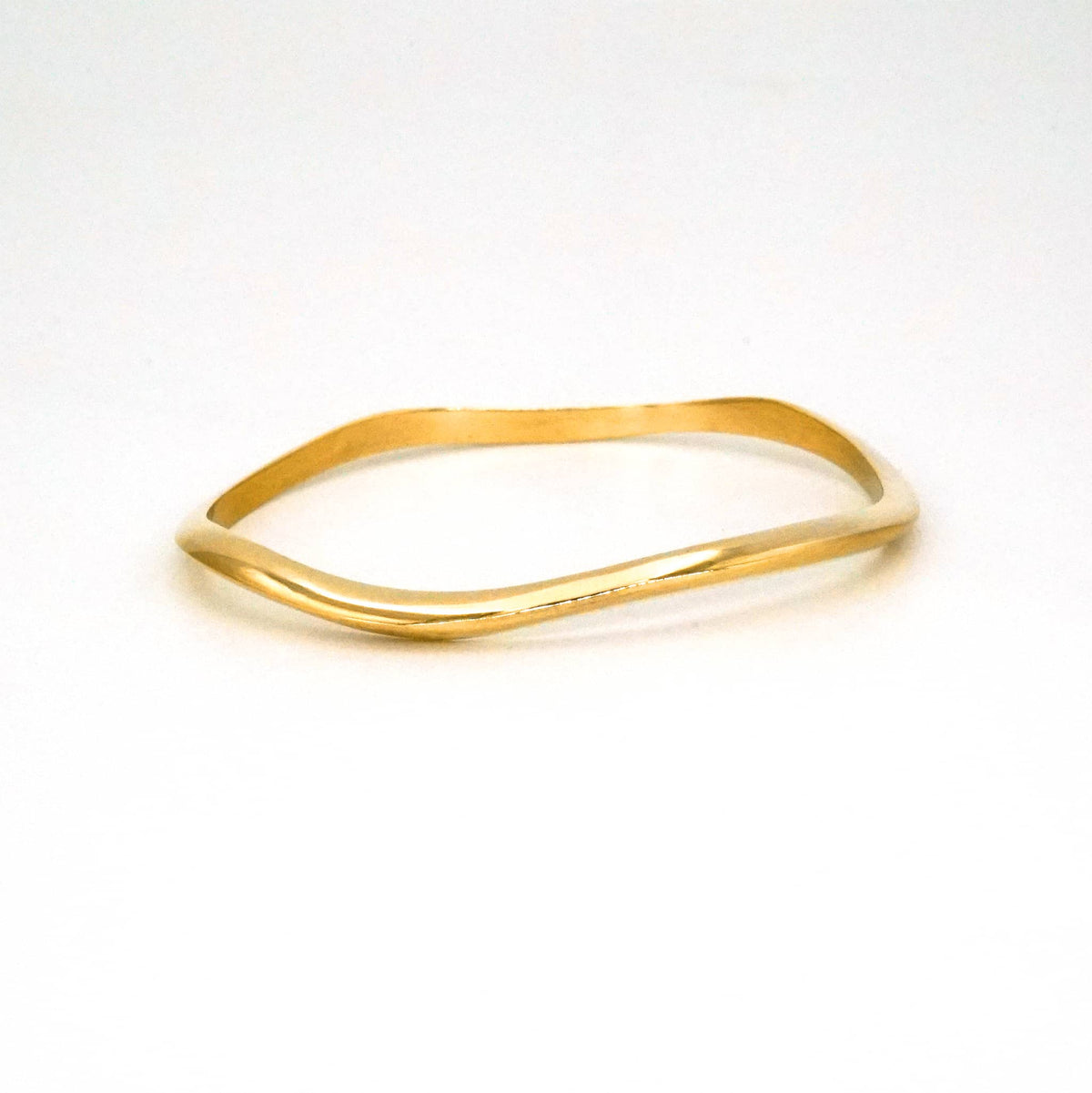 Irregular Curve Brass Bangle | Miji