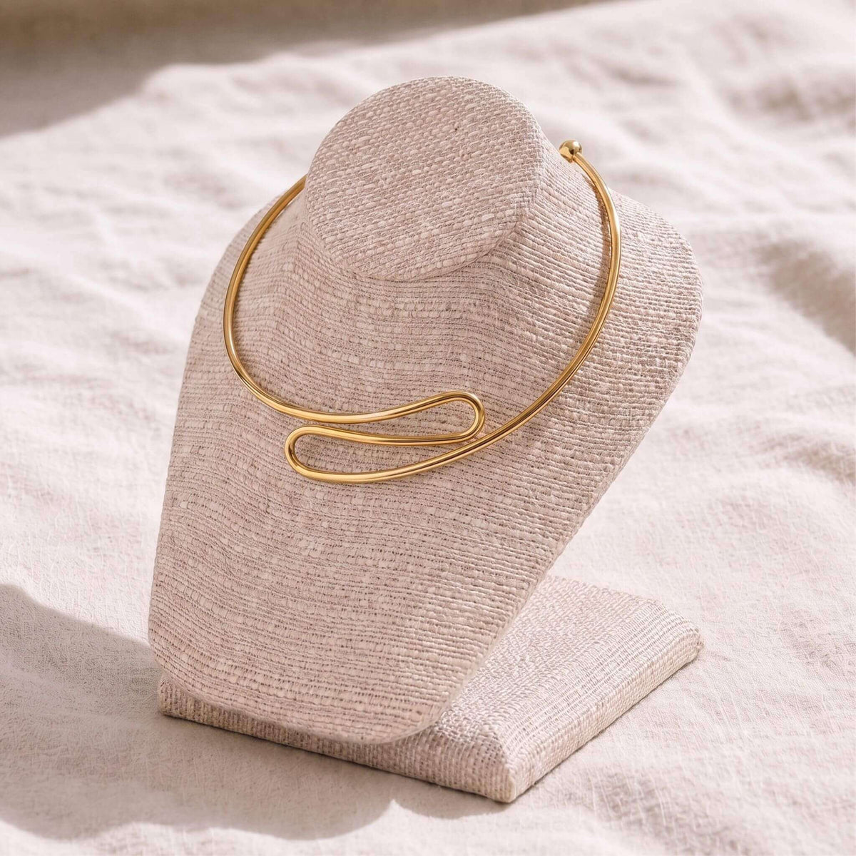 Spiral Cuff Brass Choker Necklace for Women | Milele
