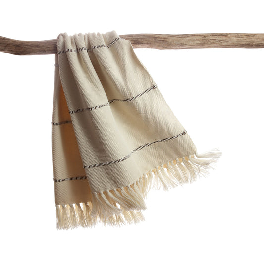 Brown Multi Striped Throw