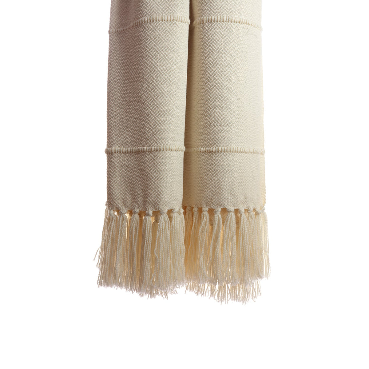 Designer Fringed Striped Throw