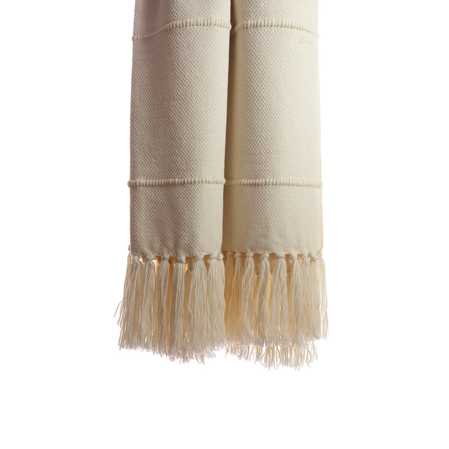 Designer Fringed Striped Throw