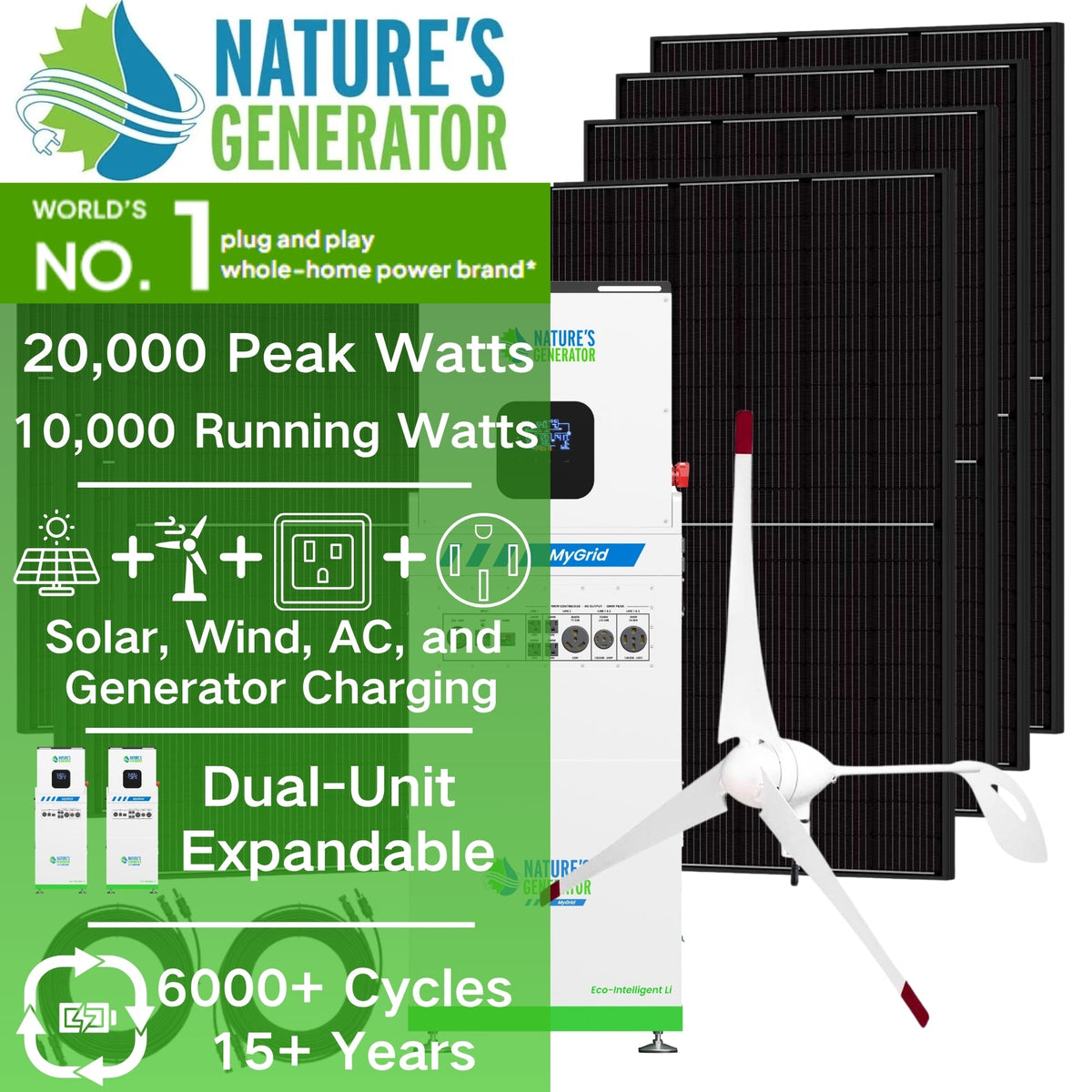 MyGrid 10K Gen 2 Solar and Wind Generator for Home