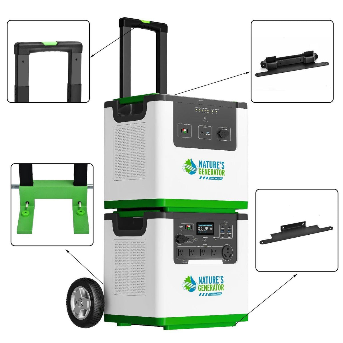 Nature's Generator Lithium 3600 / 6000 Heavy Duty Cart