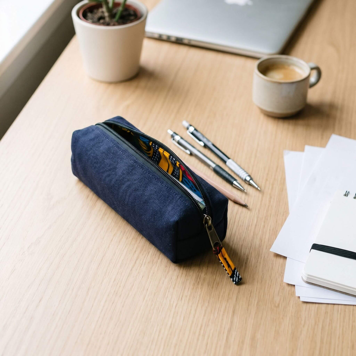 Canvas Pencil Pouch Bag, Everyday Pencil Case