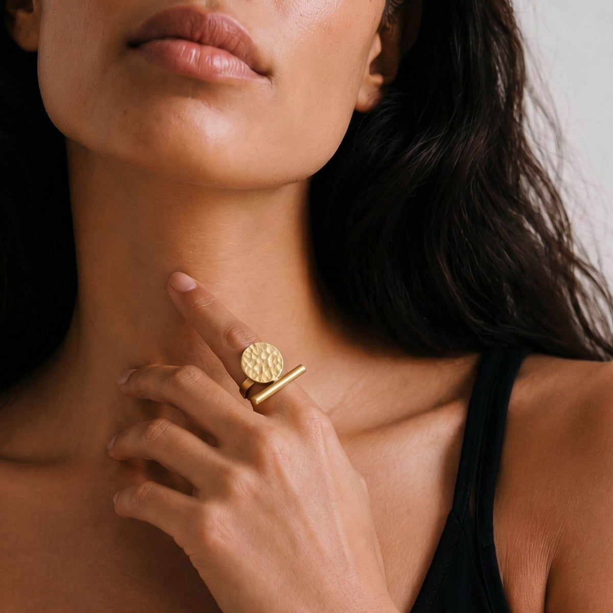 Hammered Open Ring | Nuru