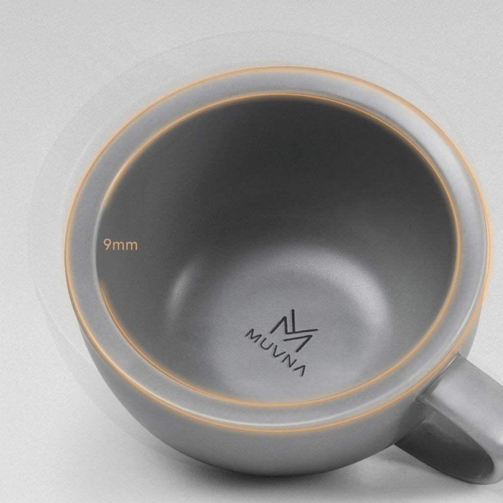 Embossed Ceramic Latte Cup 280ml