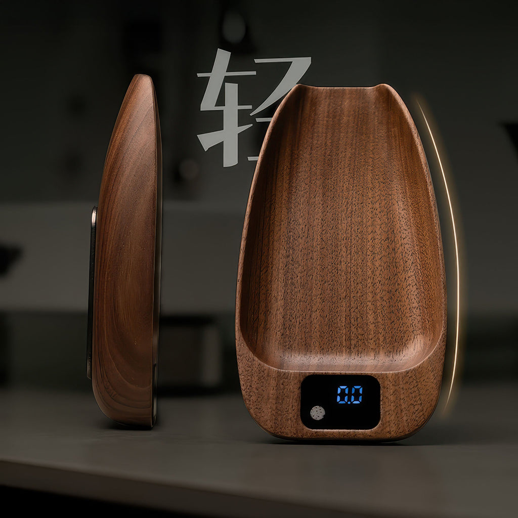 Walnut Wood Coffee Scale for Espresso