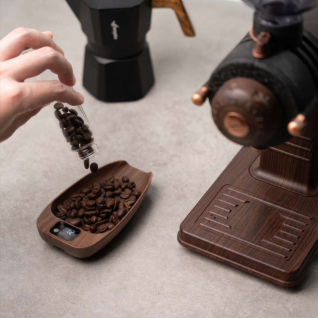Walnut Wood Coffee Scale for Espresso