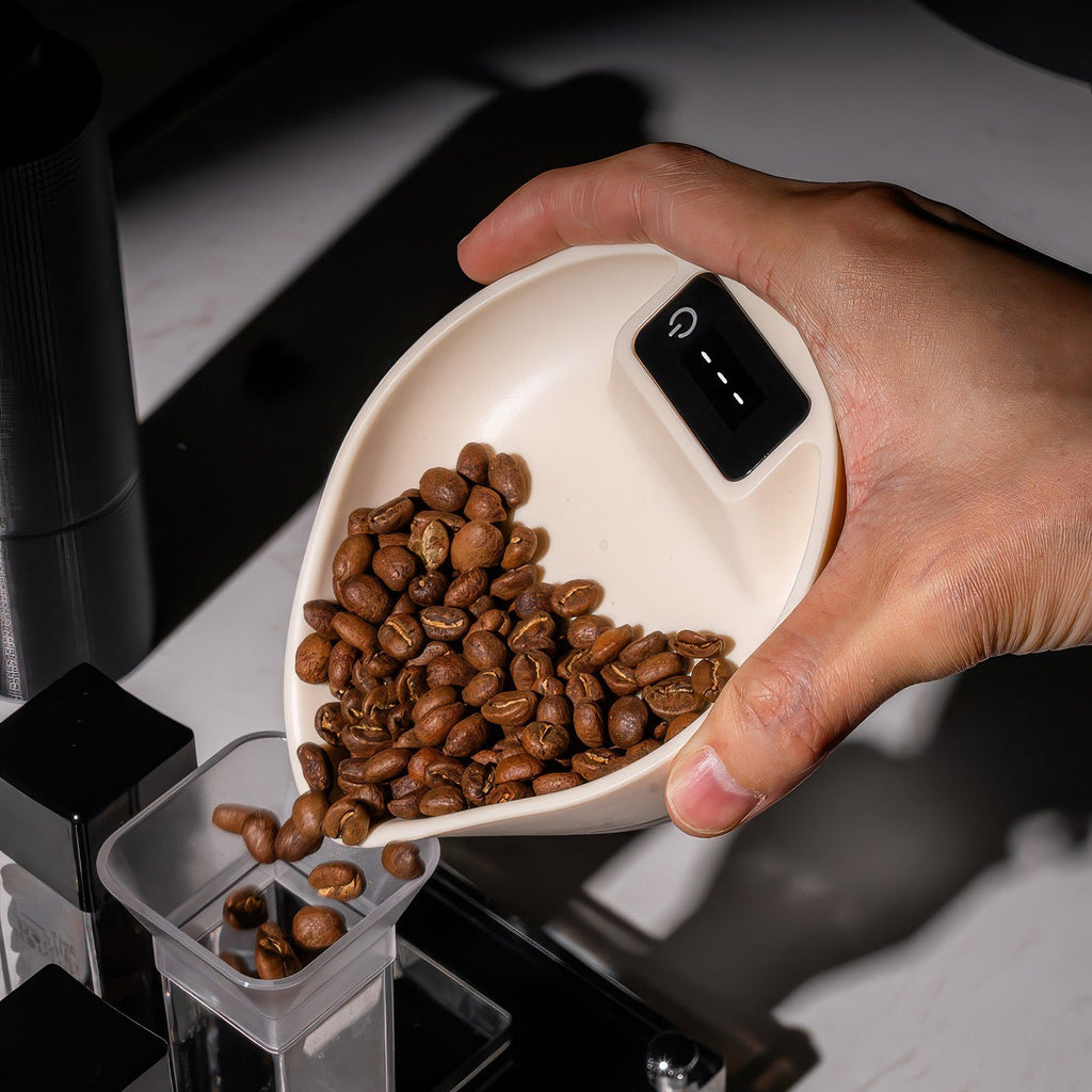 Electronic Walnut Coffee Scale With Leaf Shade
