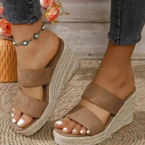 Women's Open Toe Platform Wedge Sandals | Boho Style