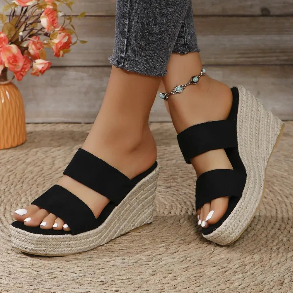 Women's Open Toe Platform Wedge Sandals | Boho Style