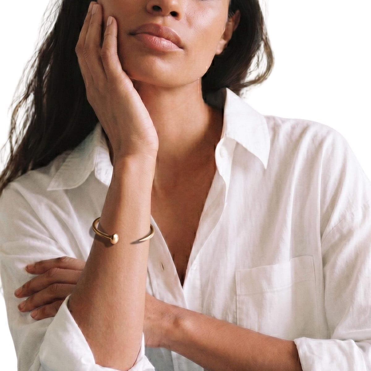 Bent Nail Brass Cuff Bracelet | Doa