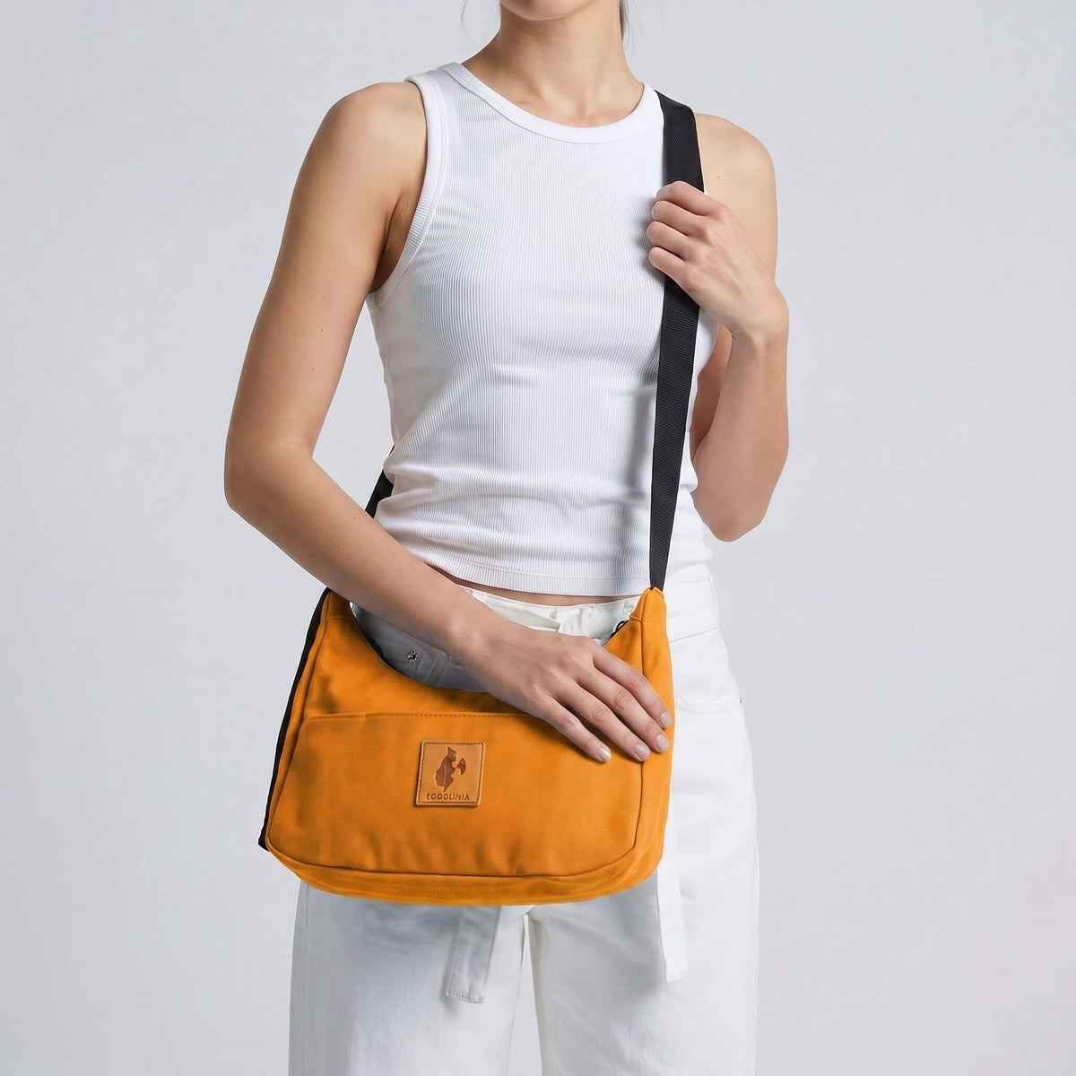 Crescent Canvas Crossbody Shoulder Bag for Women