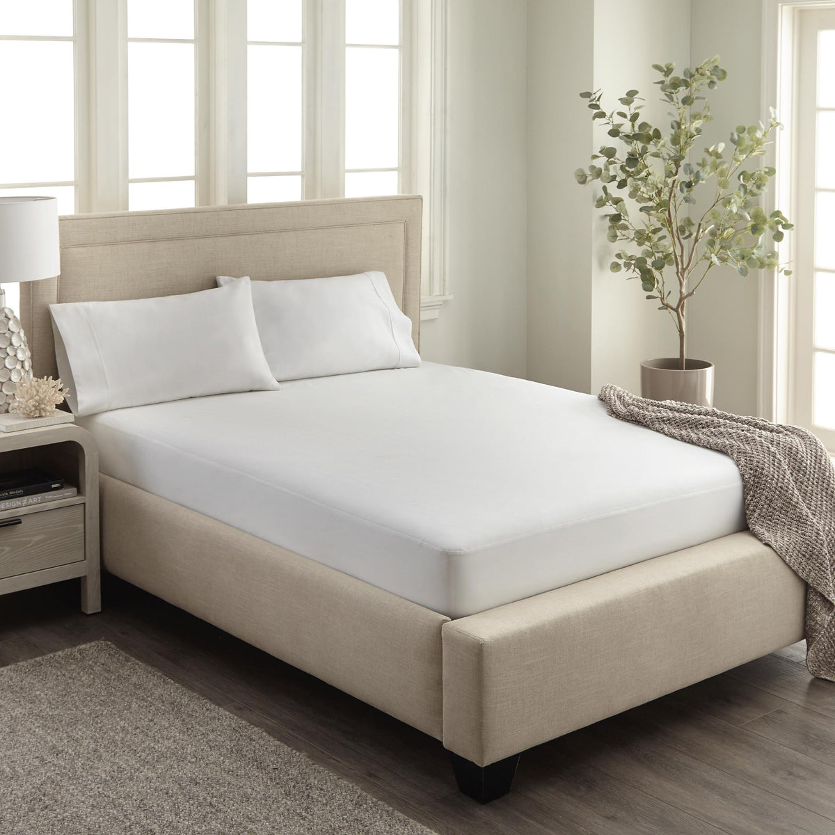 Organic Waterproof Pique Knit Mattress Cover