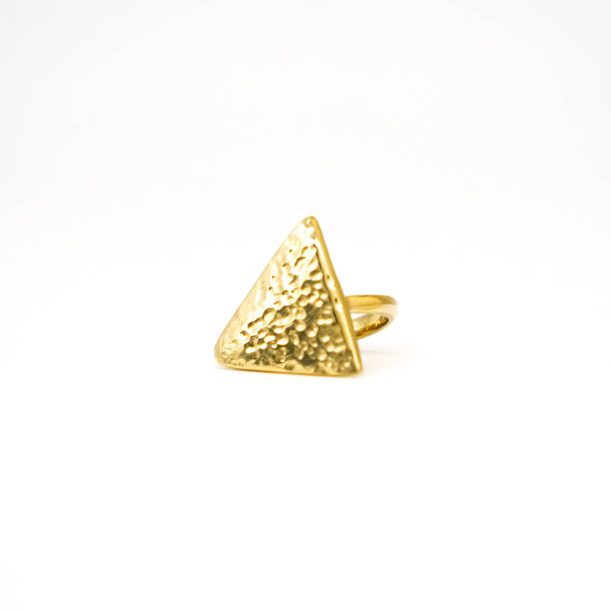 Hammered Smooth Triangle Ring | Pambo