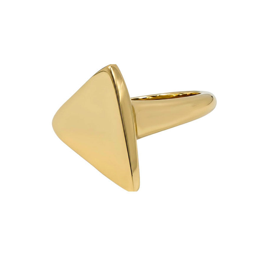 Hammered Smooth Triangle Ring | Pambo