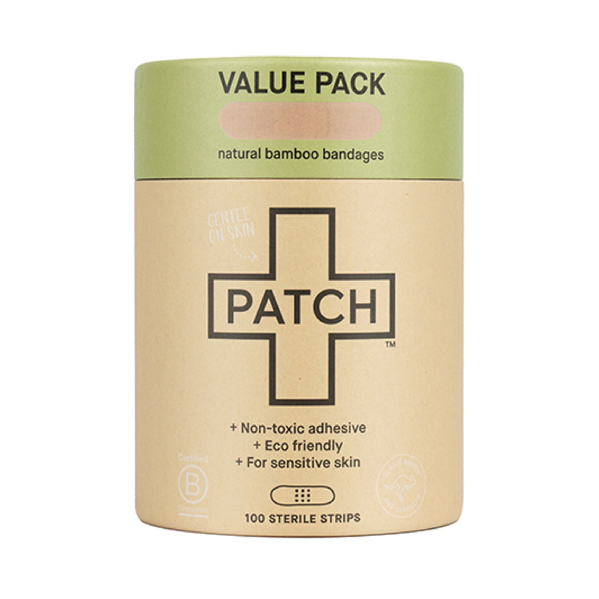 PATCH VALUE PACK - 100 Natural Bamboo Bandages