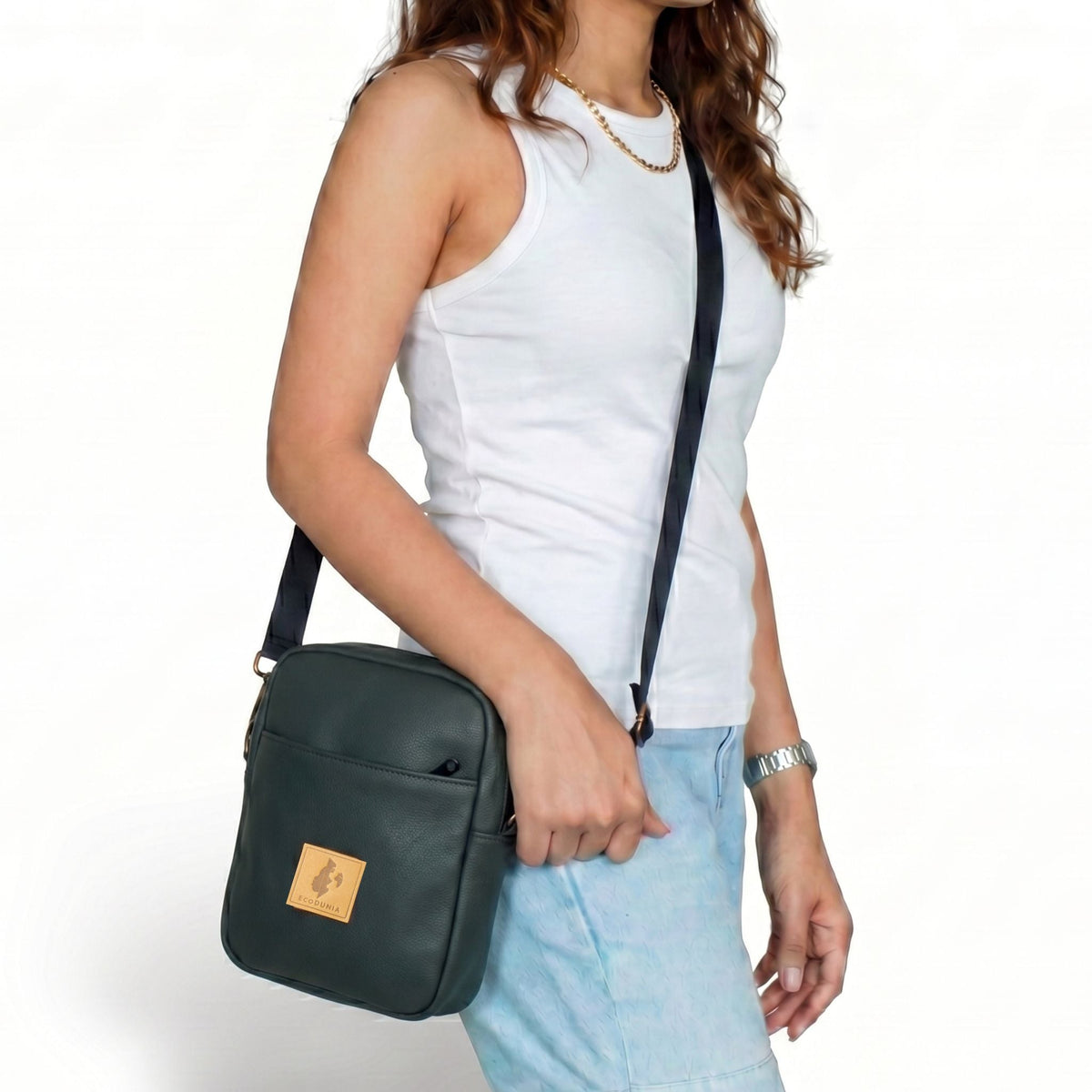 Convertible Vegan Leather Crossbody Sling Bag 2L | Rozi