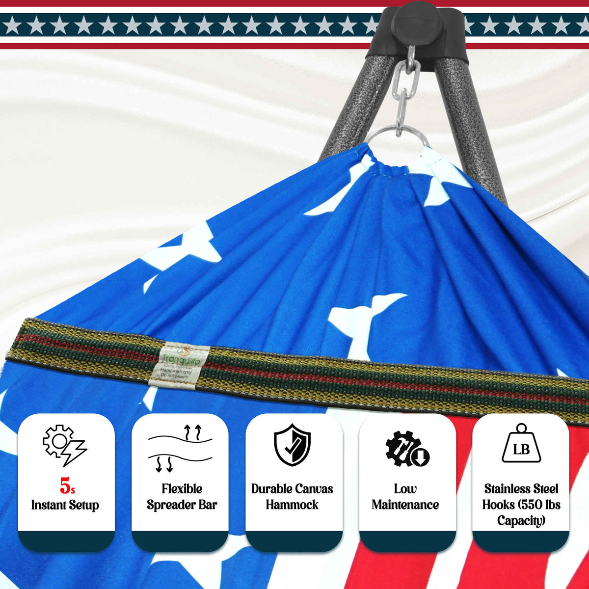 Uniki Canvas Hammock with Stand
