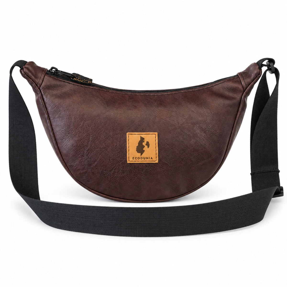 Round Mini Vegan Leather Crossbody Shoulder Bag