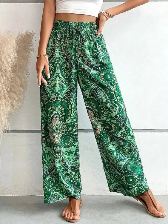 Printed Wide Leg Pants for Effortless Style and Comfort