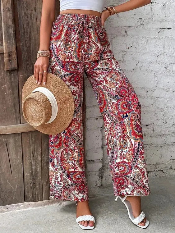Printed Wide Leg Pants for Effortless Style and Comfort