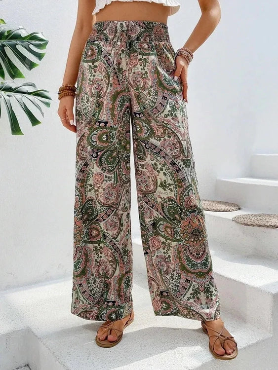 Printed Wide Leg Pants for Effortless Style and Comfort