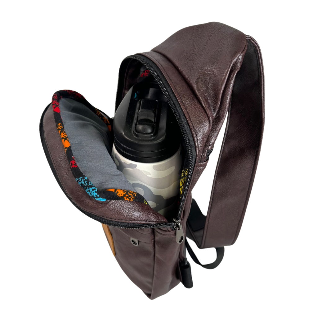 Large Vegan Leather Crossbody Sling Bag | Umoja