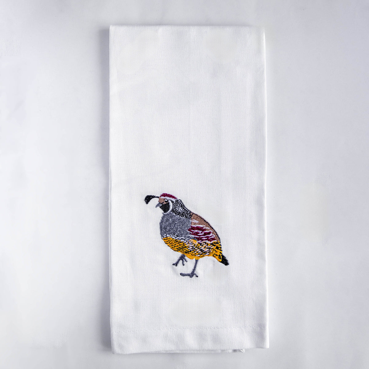 Bird Embroidered Cotton Tea Towels - Handmade Kitchen Gift