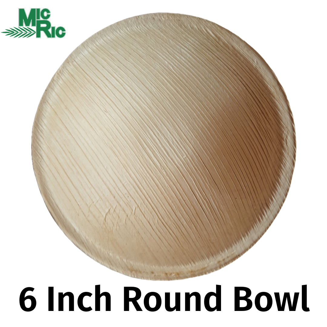 Palm Leaf 6 Inch Round Bowl (600 Pack)