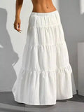Radically Authentic Flowy Tiered Maxi Skirt