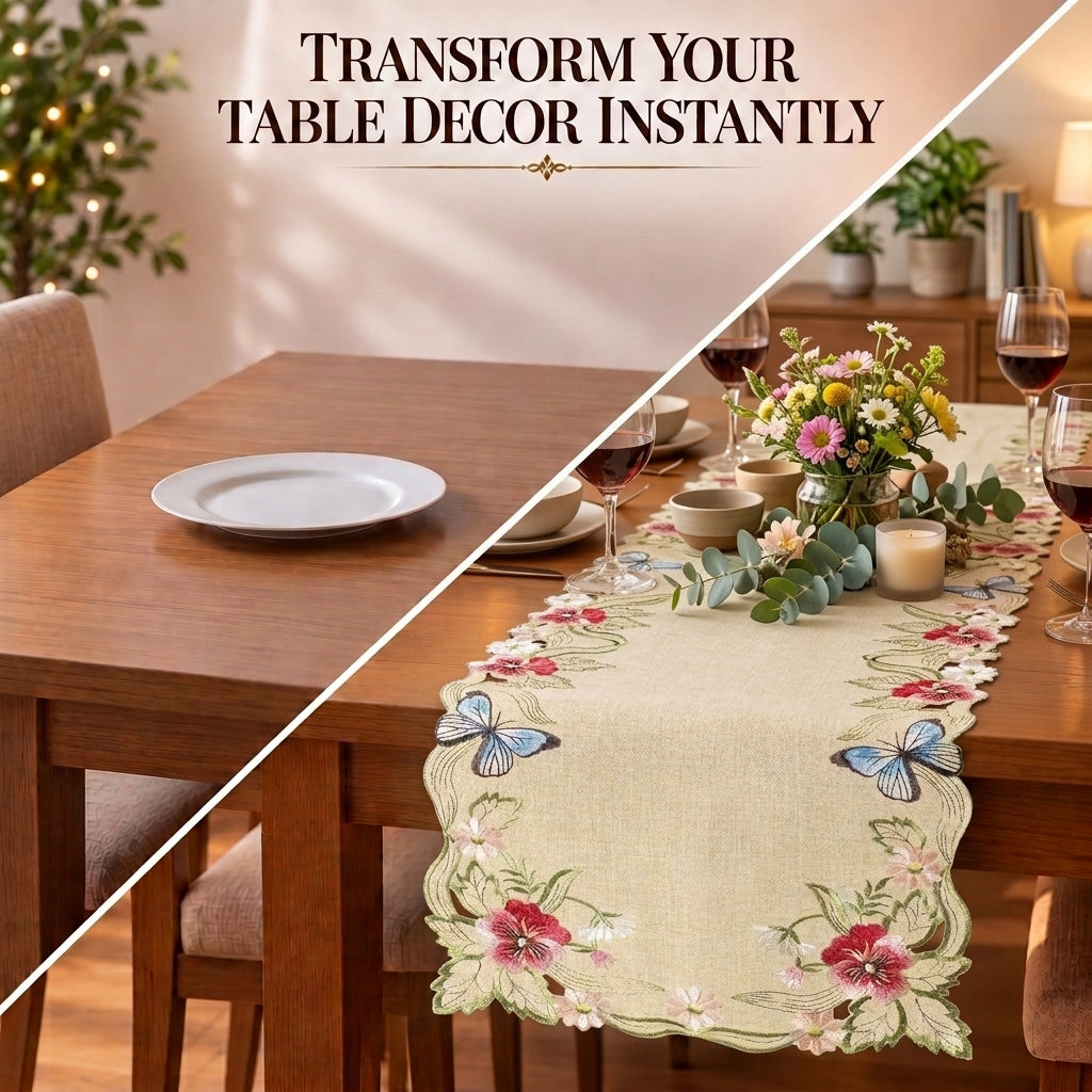 Beige Table Runner – Sandy Dune, 14x108 Inch