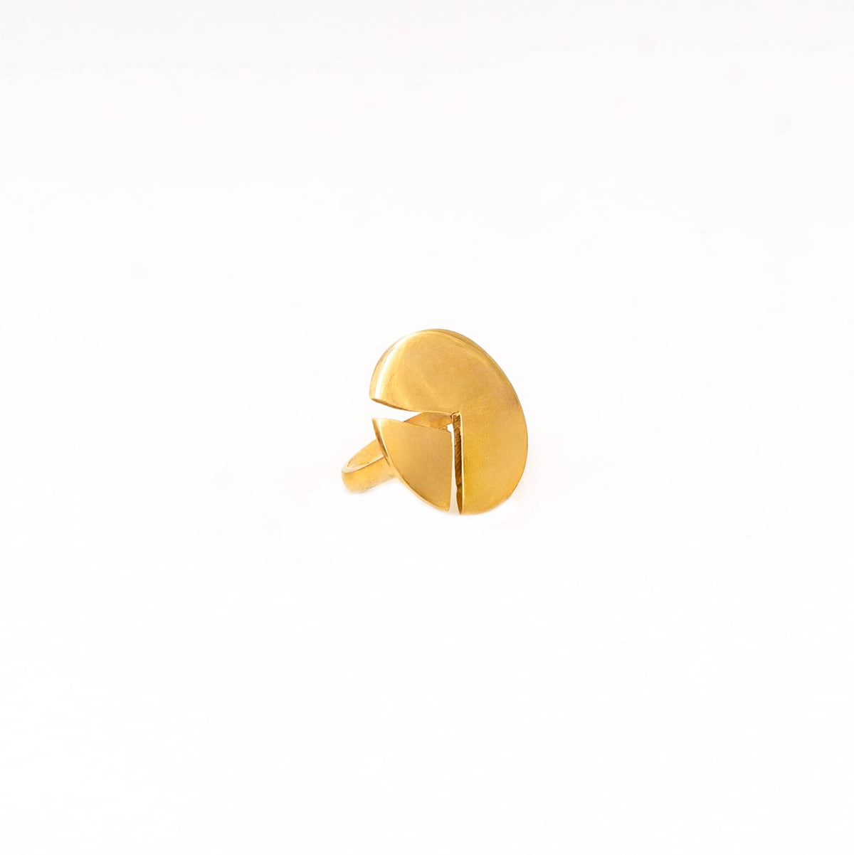 Quarter Moon Abstract Ring | Robo