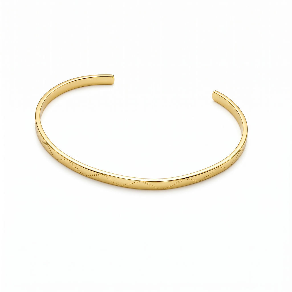 Brass Engraved Bracelet | Rubi Cuff