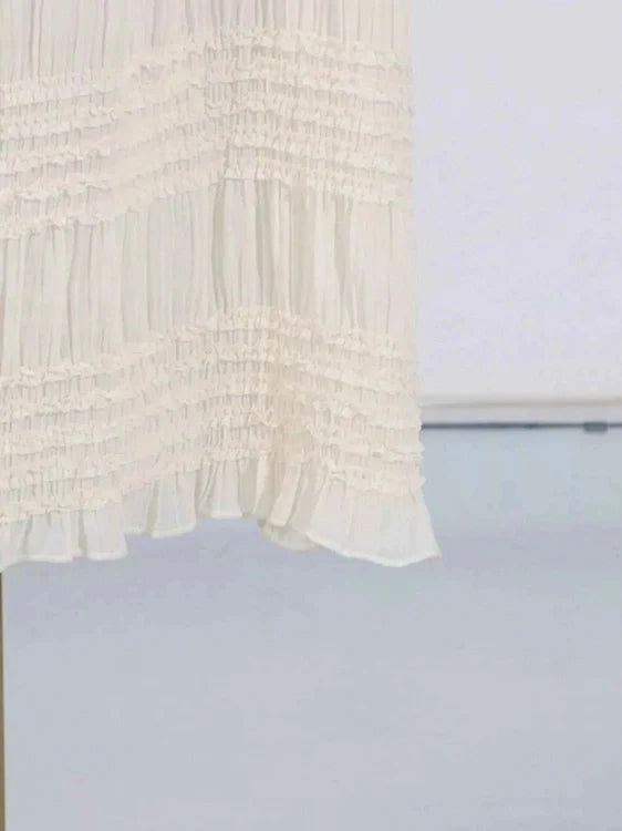 Ruched Halter Neck Smocked Maxi Dress