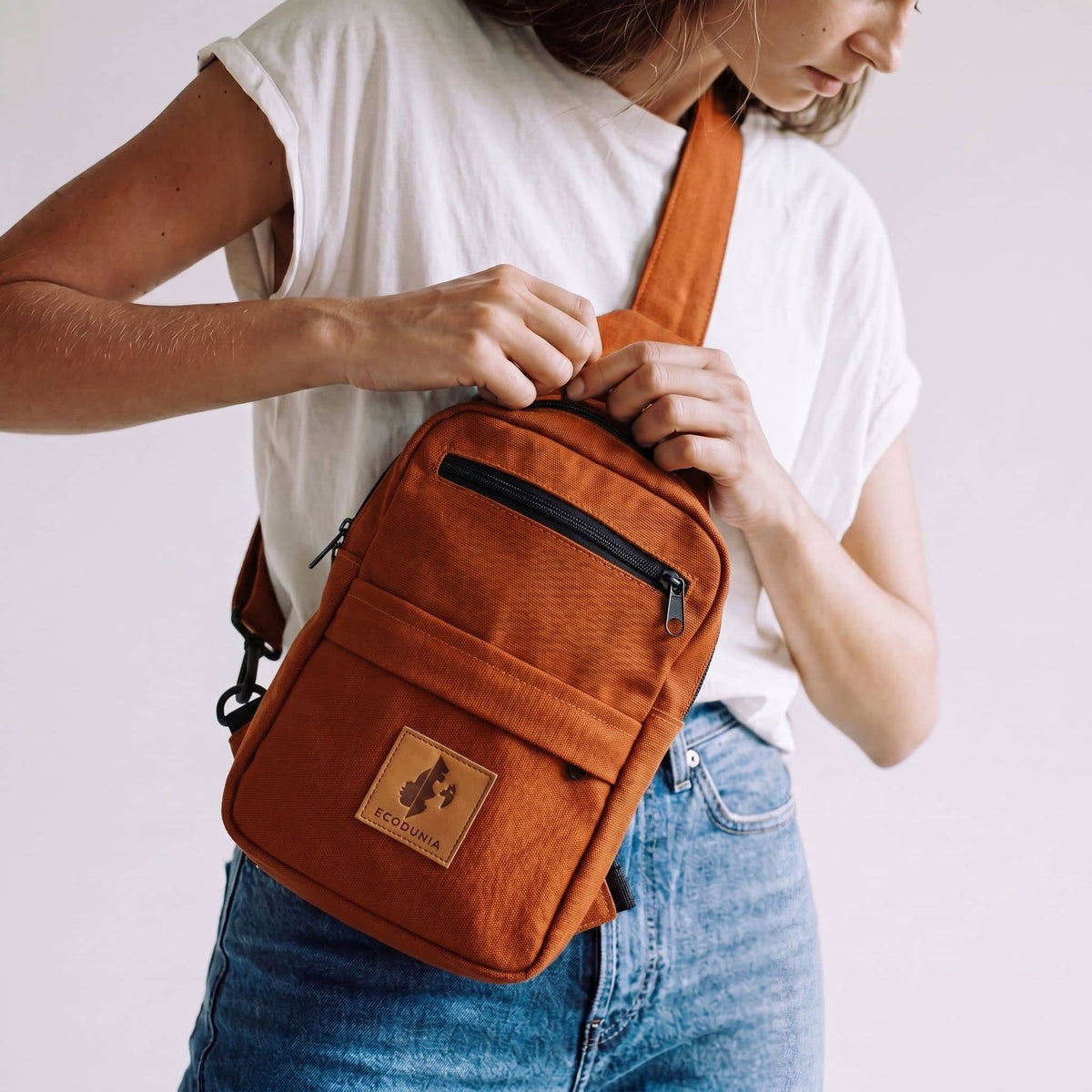 Large Canvas Crossbody Sling Bag | Umoja